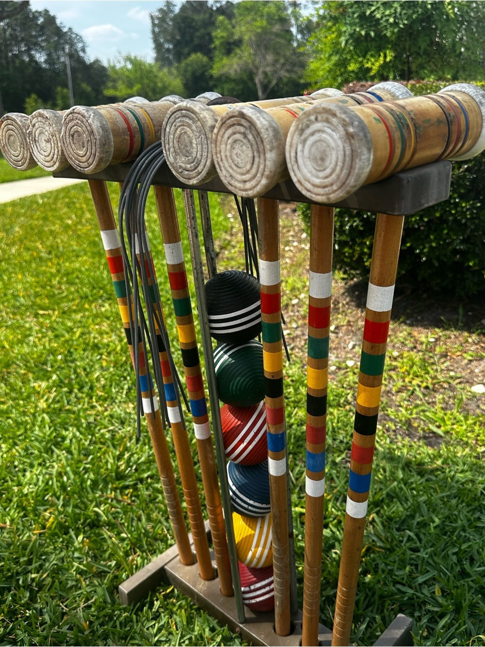 Classic Multi-Color Wooden Croquet Set - Picture 9 of 10
